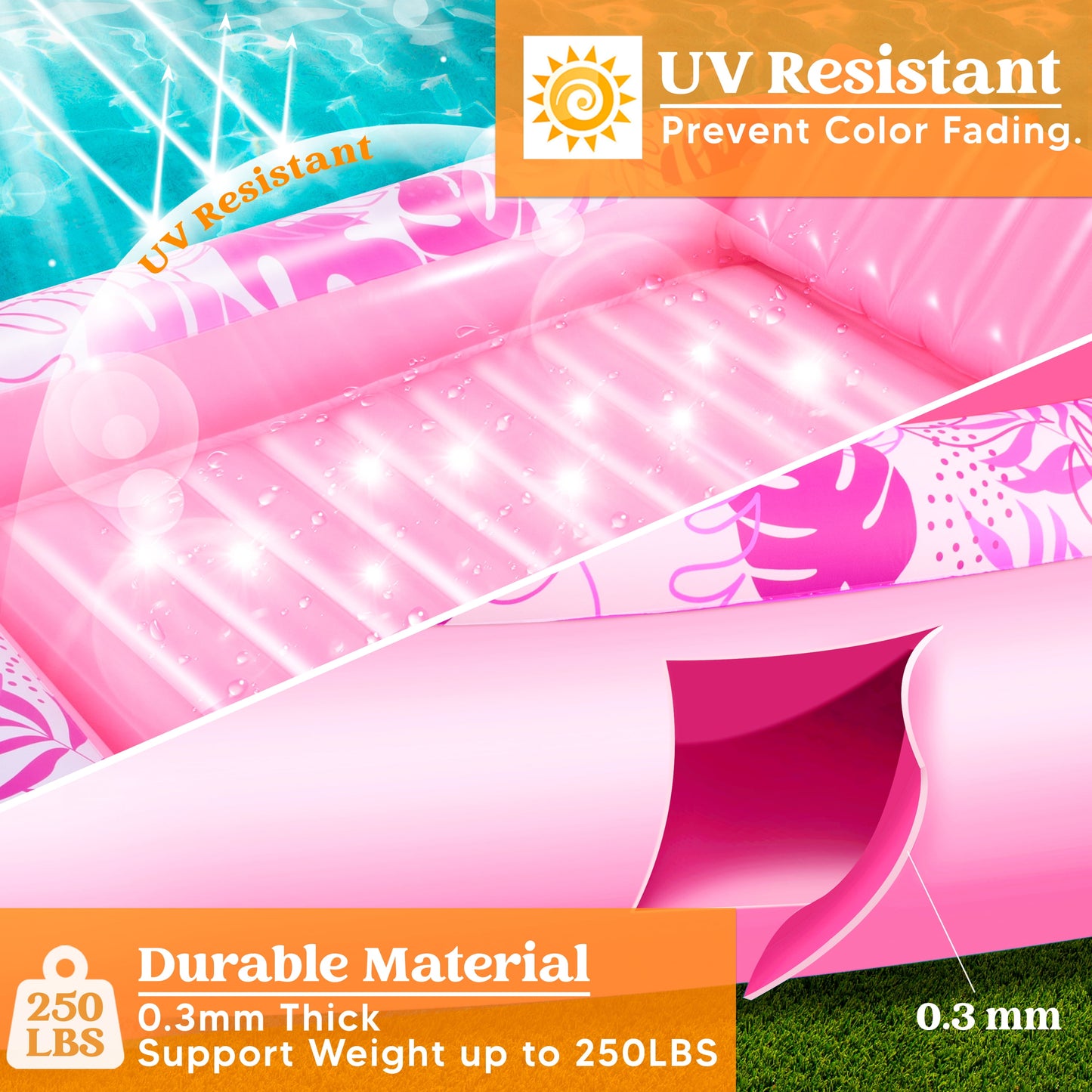 Indulge in Ultimate Comfort with the 70" x 46" Inflatable Tanning Pool Lounger Float – Perfect for Relaxation and Fun in the Sun for Kids and Adults