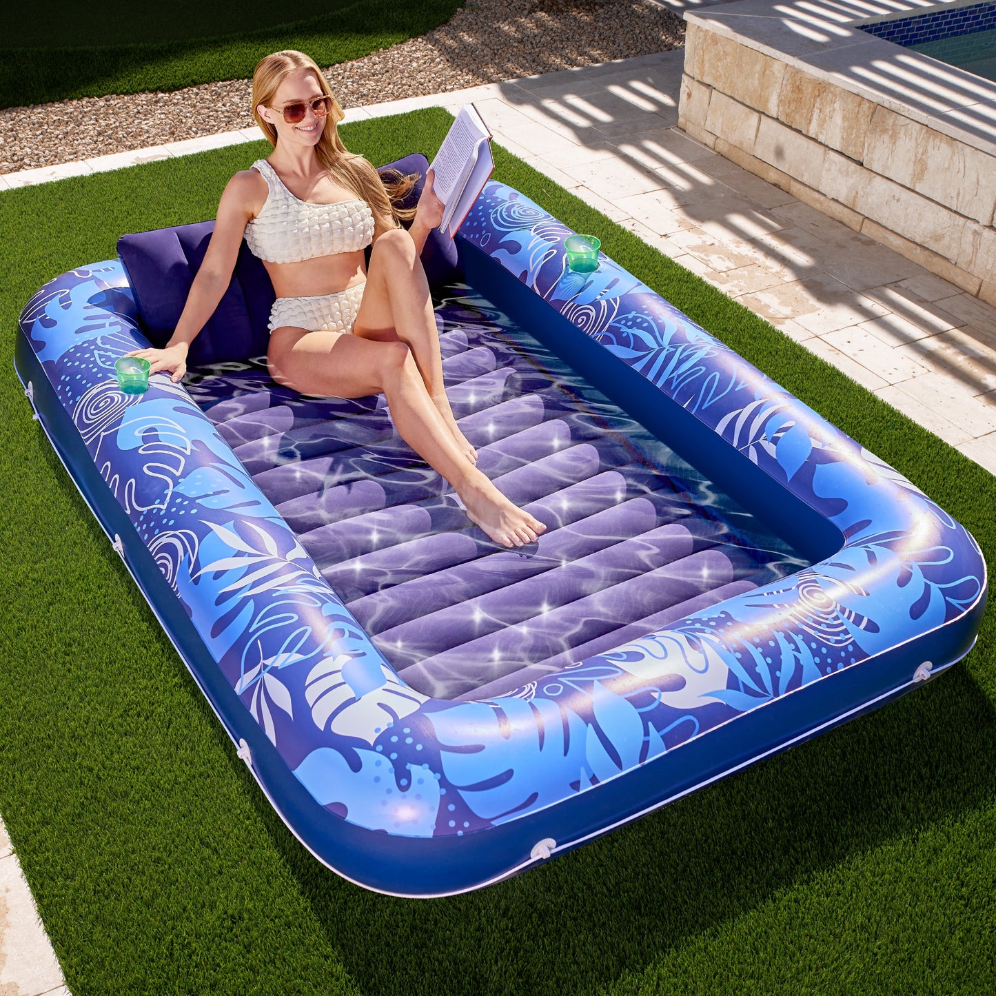 Indulge in Ultimate Comfort with the 70" x 46" Inflatable Tanning Pool Lounger Float – Perfect for Relaxation and Fun in the Sun for Kids and Adults