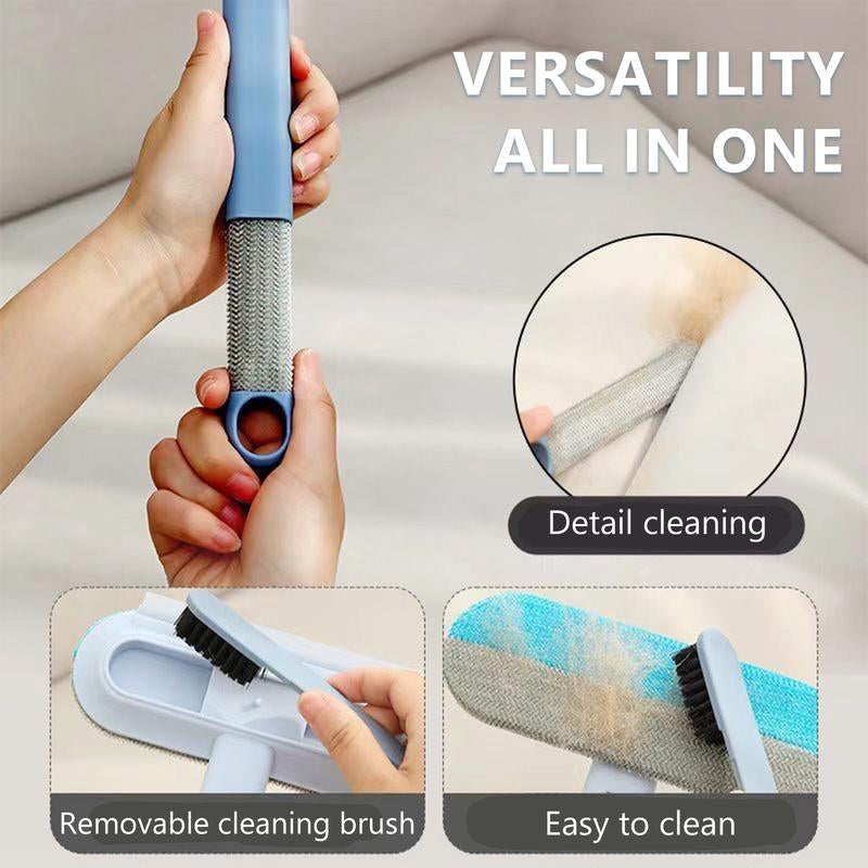 【4 in 1】Pet Hair Removal Tool, Lint Cleaner for Dog & Cat Hair, Gently Effective on Furniture, Carpets, Clothing, Bedding, Cat/Dog Hair Remover with Extra Long Handle & Multi-Functional, Reusable, Washable Brush Pet Hair Removal Tool