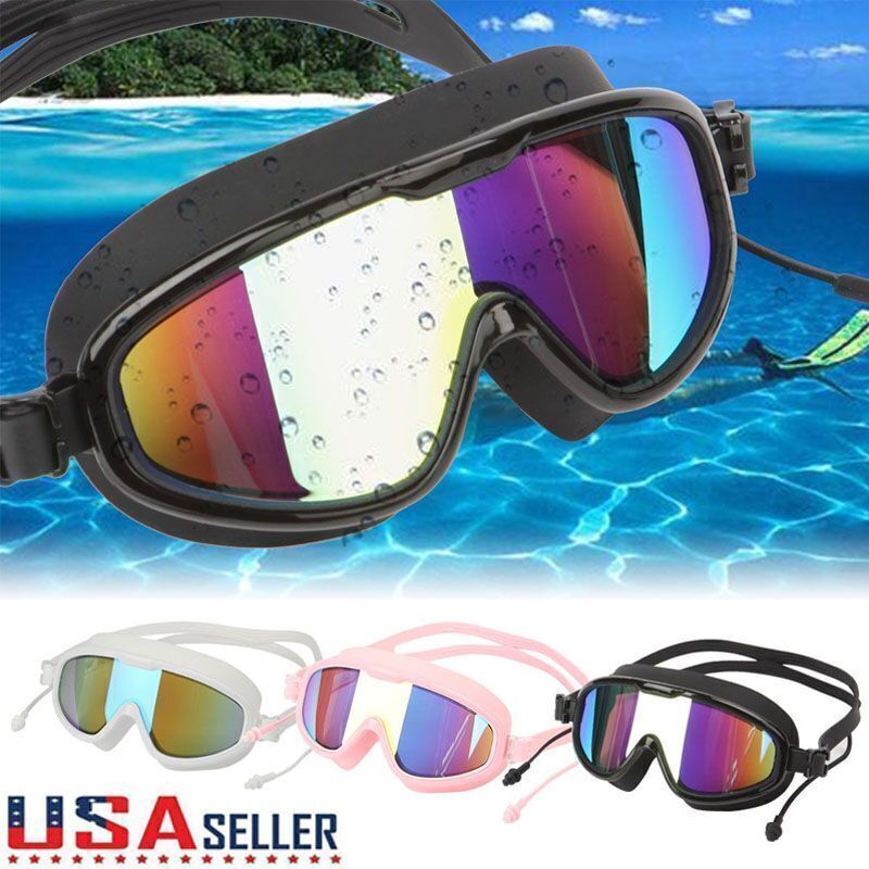 High-Performance Waterproof Swimming Goggles with UV Protection and Earplugs for Men, Women, and Kids
