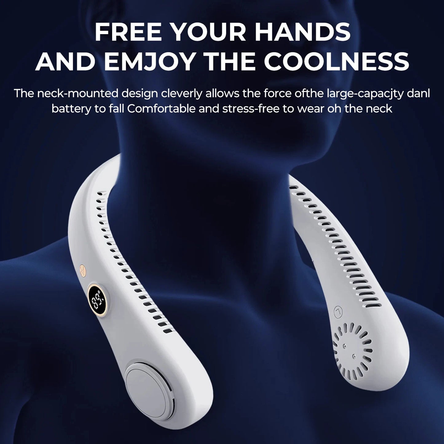 Portable Hanging Neck Fan with USB Cooling | Mini Air Conditioner