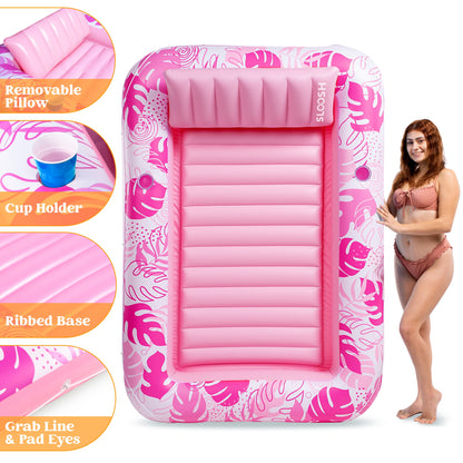 Indulge in Ultimate Comfort with the 70" x 46" Inflatable Tanning Pool Lounger Float – Perfect for Relaxation and Fun in the Sun for Kids and Adults